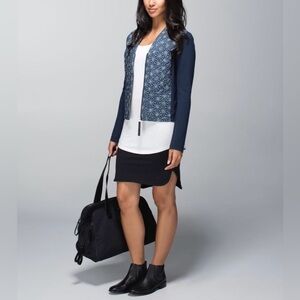 Lululemon Cardigan & Again Exploded Sashiko Star Inkwell Ghost Jacket 2014 Sz 10